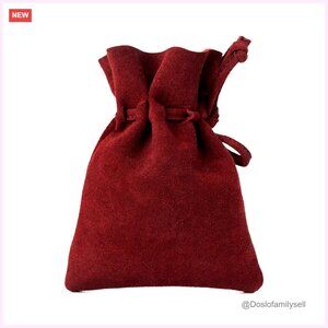 Suede Leather Drawstring Coin Pouch, Renaissance Dice Bag